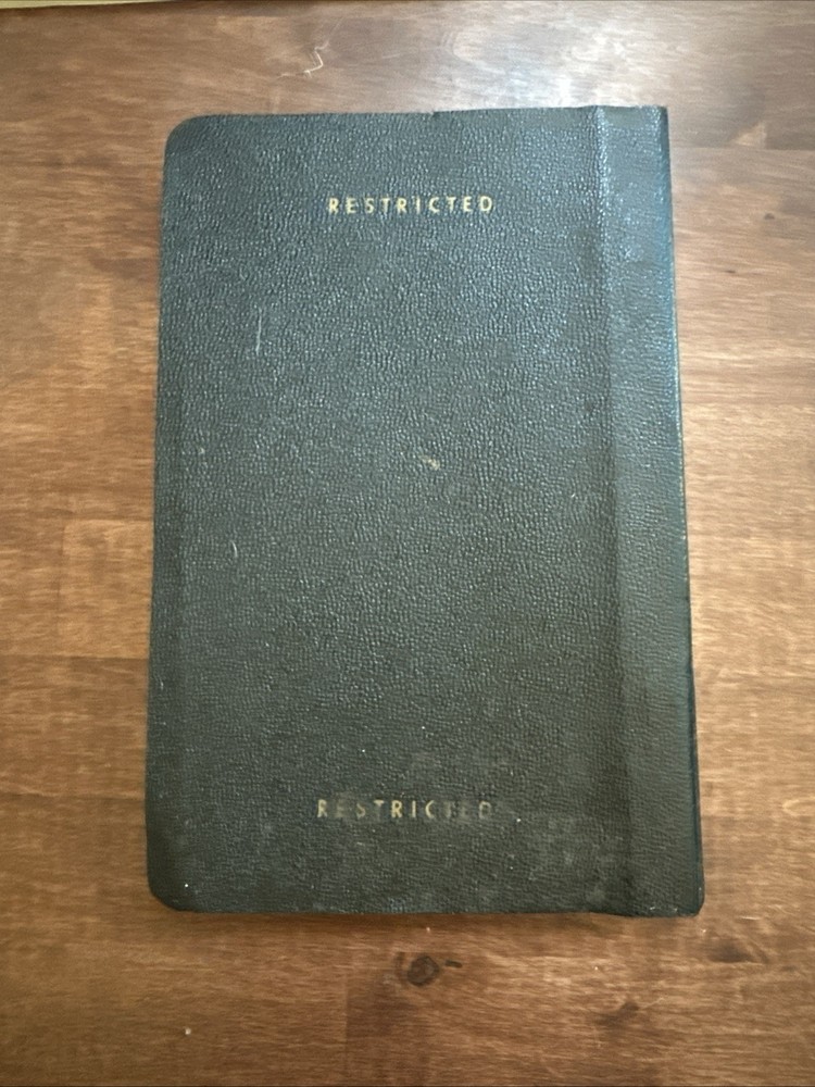 Navy Pilots' Information File 1949 Restricted Book