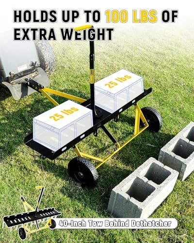 40 Inch Tow Behind Dethatcher, Pull Behind Lawn Dethatcher with 20 40-inch