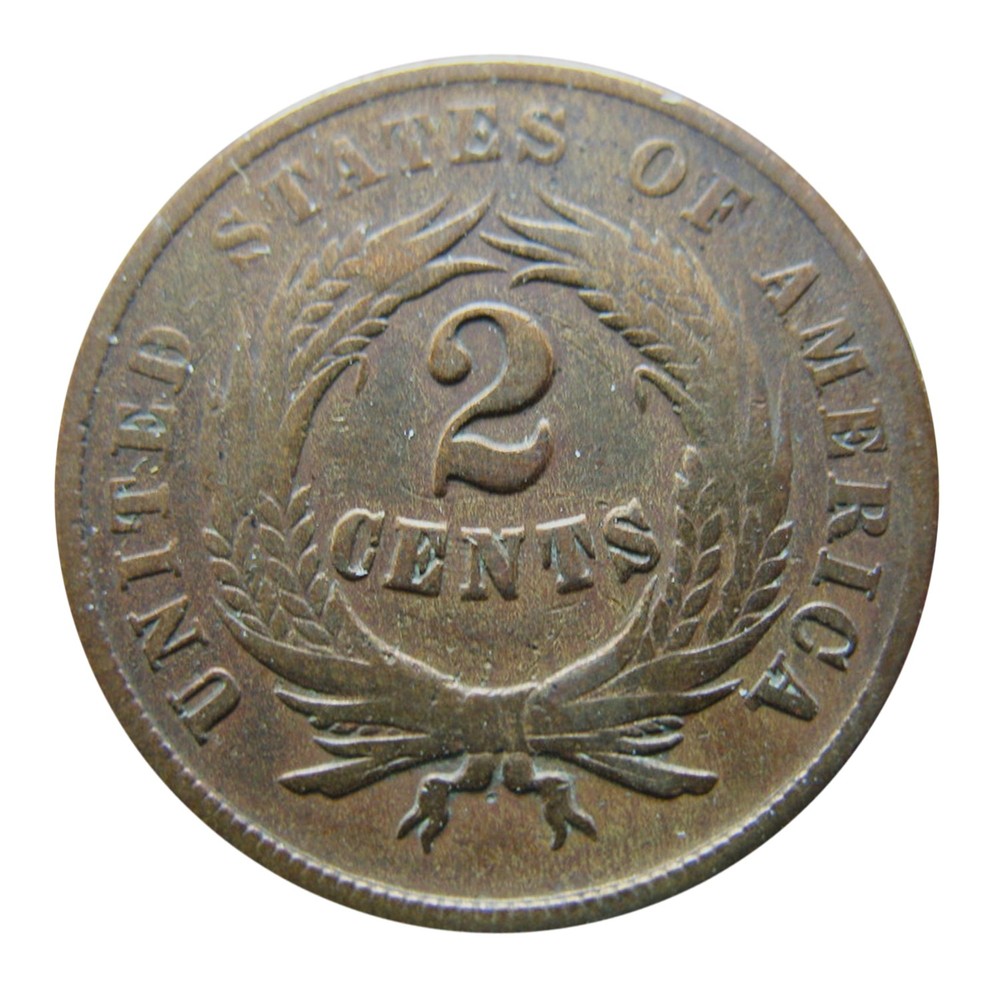 1865 Two Cent Piece Circulated Condition