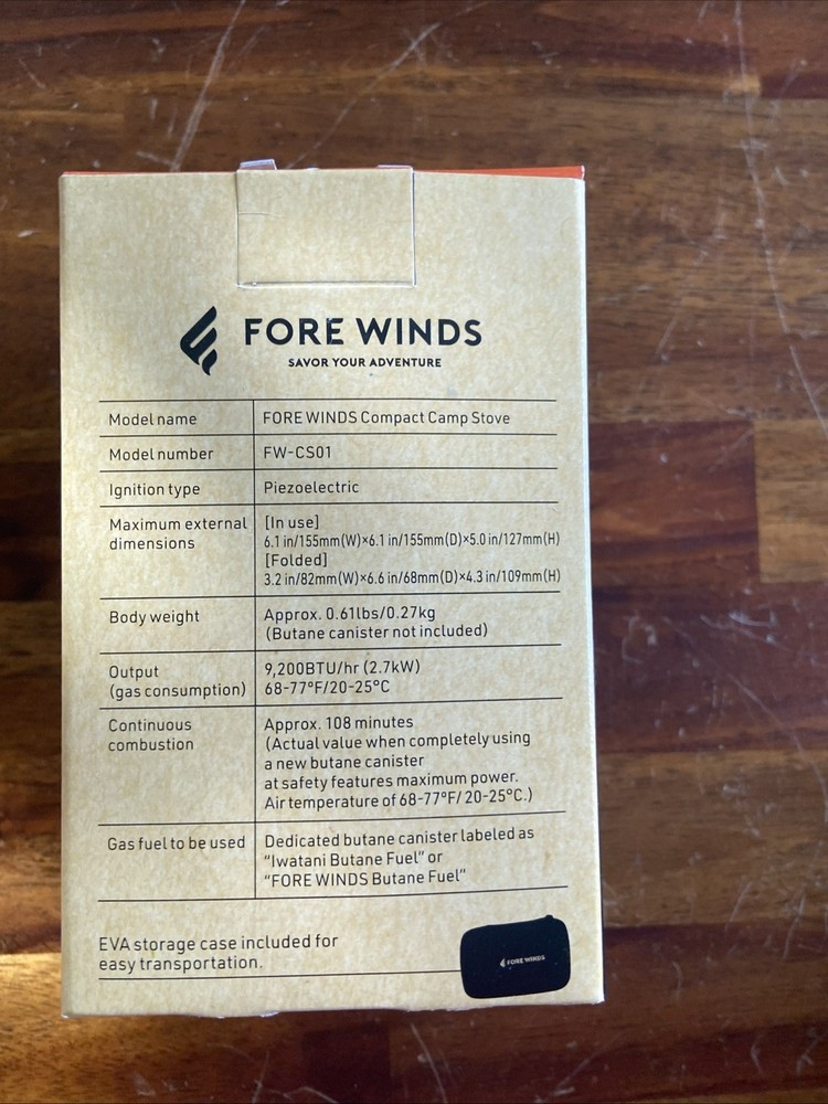 FORE WINDS Compact Stove