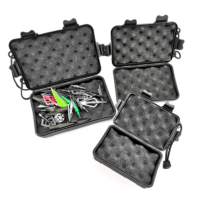 2X Portable Storage Box Arrowheads Sponge Case Archery BroadheadsTips Protector