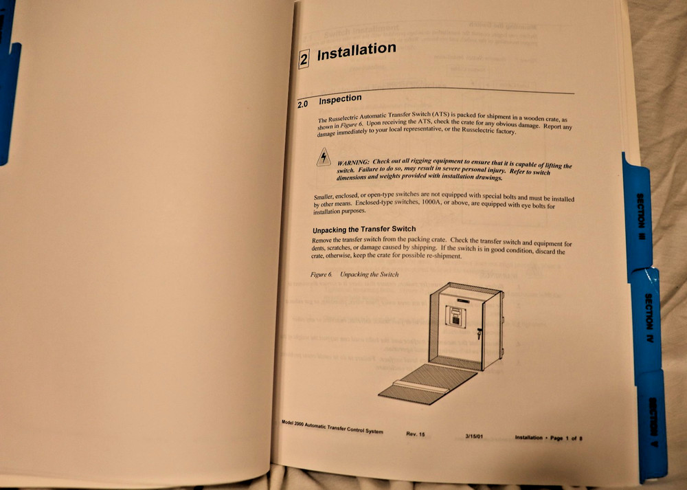 RussElectric Model 2000 Automatic Transfer Control System Manual 5 Revision 15