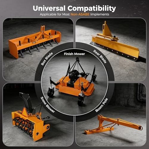 Versatile Quick Hitch Adapter for Category 1 Tractors, 3000-lb Capacity, Heavy-D