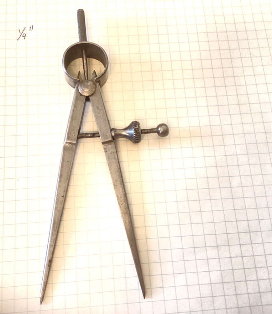 Vintage  7”  Spring Divider, Square Leg