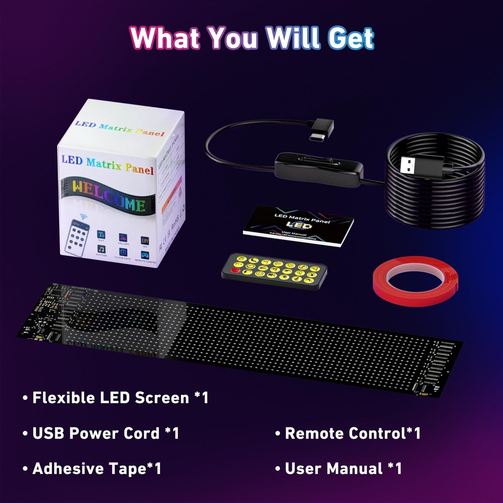 15inx4in Devil Eyes Light for Cars, Programmable LED Eyes, Flexible LED Display