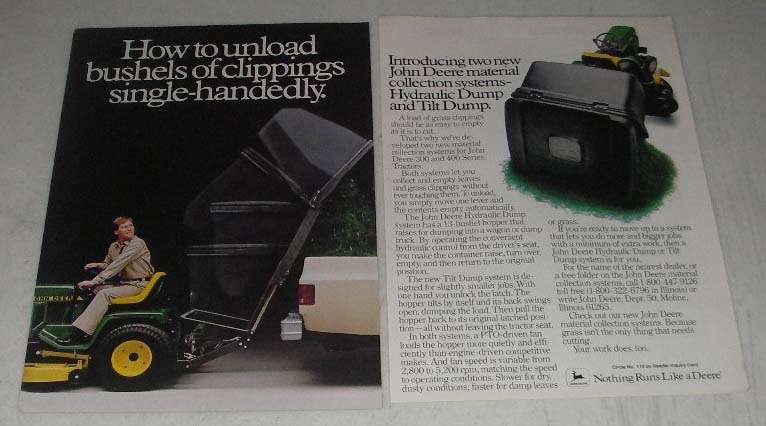 1984 John Deere Hydraulic Dump and Tilt Dump Ad