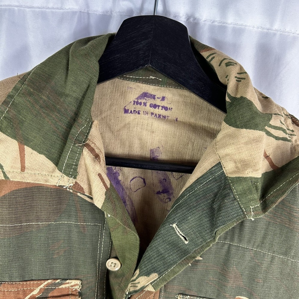 Original Deadstock 1970s Pakistani Airborne Denison Camo Smock Pullover Patched
