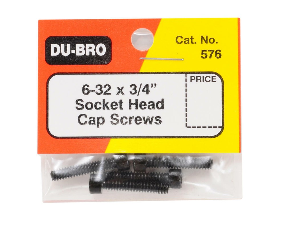 DuBro 6-32 x 3/4" Socket Cap Screws (4) [DUB576]