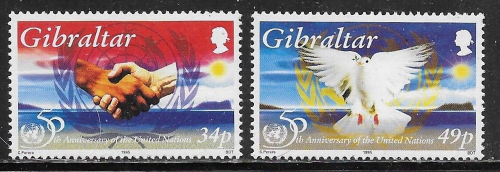 Gibraltar Scott #'s 694 - 695 MNH