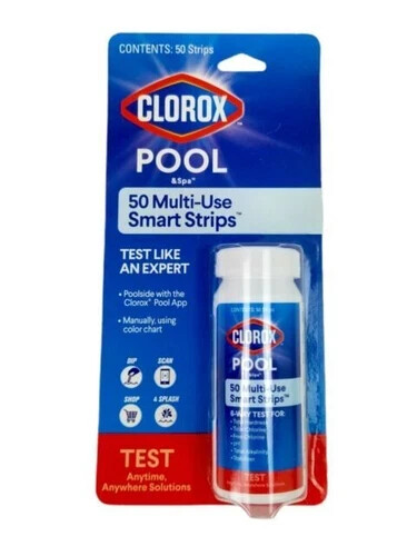 Clorox Pool Spa 52 Multi-Use Smart Test Strips Chlorine pH Alkalinity Hardness
