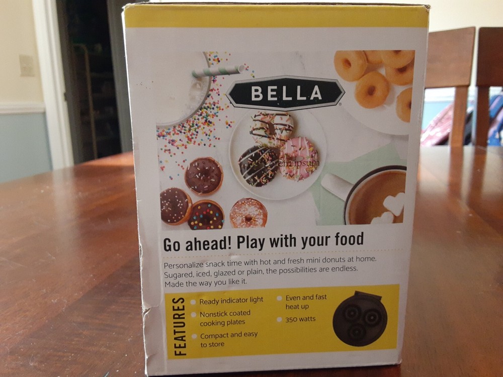 Bella Mini Donut Maker New in Open box