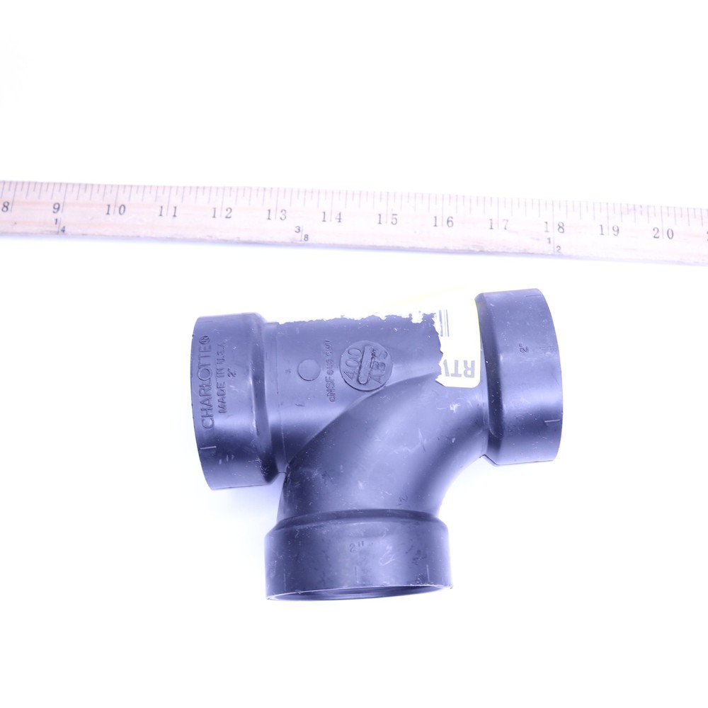 (1-Pk) Charlotte Pipe Sanitary Tee DWV Black 2"