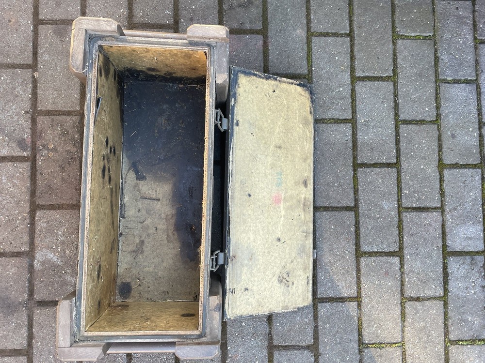 vintage British military ammunition box