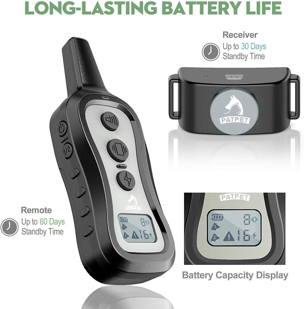 PATPET Dog Training Collar Shock Collar with Remote - 3 Training Modes, Beep