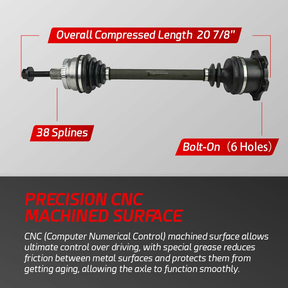 Front Left CV Axle Shaft for 2000-2004 2005 VW Passat AWD V6 w/ Automatic Trans.