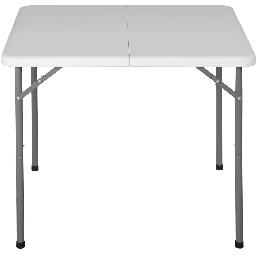 34" Fold Half Square Table Bi-Folding Commercial Table for Camping Dining Party