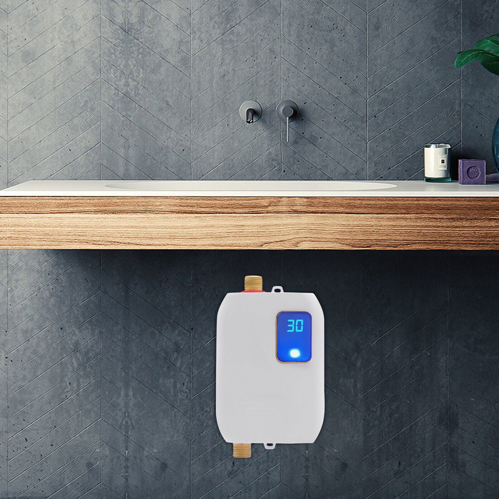 Tankless Water Heater Electric, Instant Hot Water Heater Under Sink 3000W for Rv