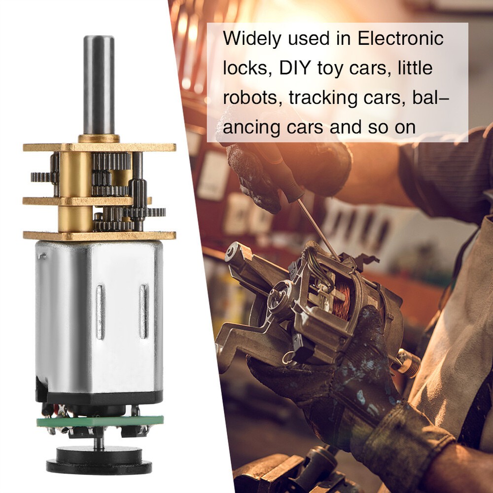 DC6V 60RPM 2W GBMQ-12BY20 Gear Motor With Magnetic Coded Disc Hall Encoder