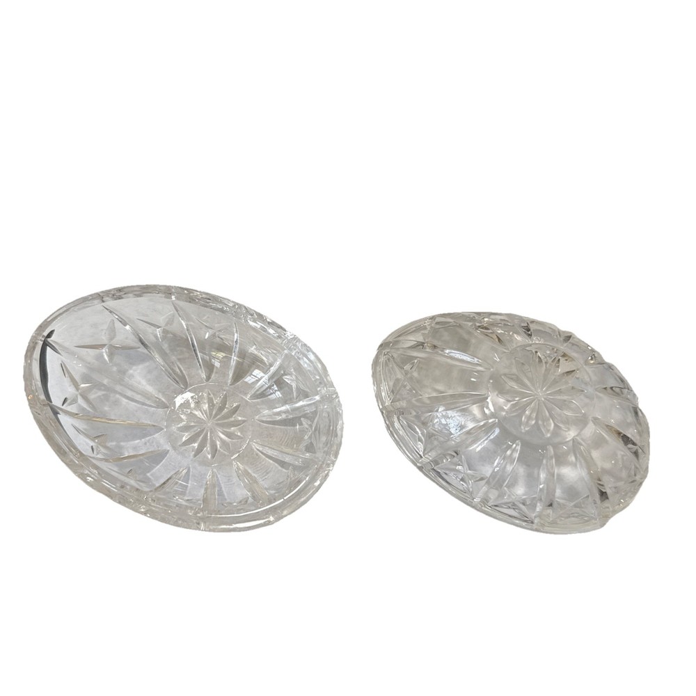 Cut Glass Egg Trinket Or Candy Dish