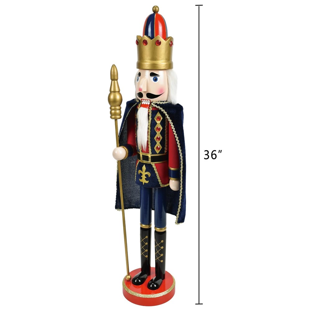 36 Inch Nutcracker King with Cape