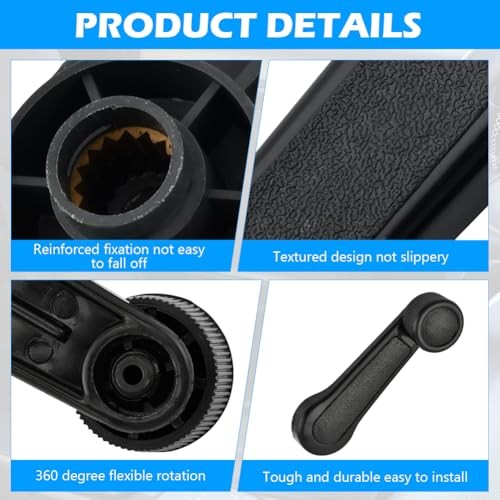 2 pcs Interior Window Crank Handle, Compatible with Various Toyot a Models -