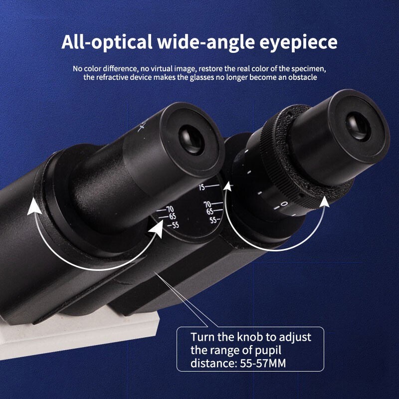 Educational professional laboratory compound optical trinocular microscope