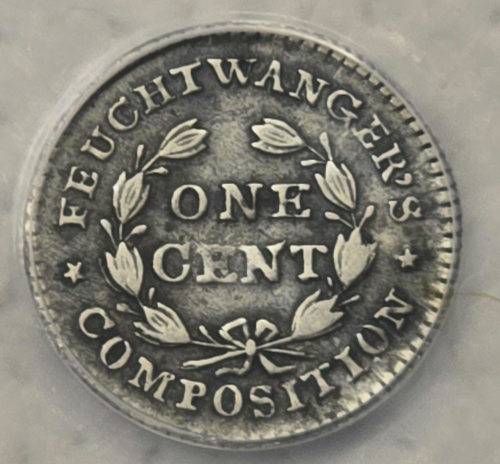 1837 1c Feuchtwanger Cent XF-40