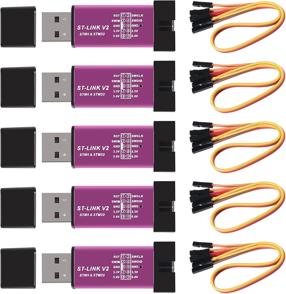 5Pcs ST Link V2 Programming Unit Mini STM8 STM32 Emulator Downloader with...