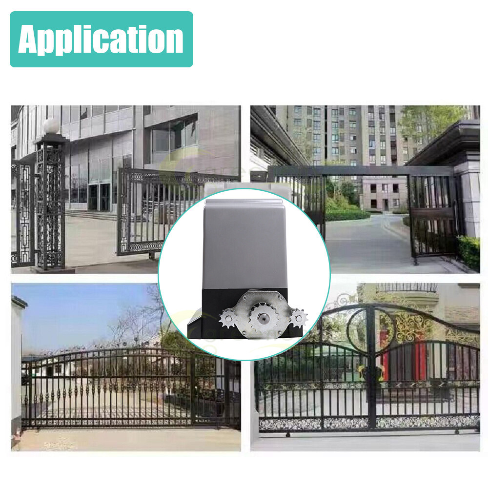 4400lbs Automatic Sliding Gate Opener Door Operator 4 Remote+Keypad+APP Control