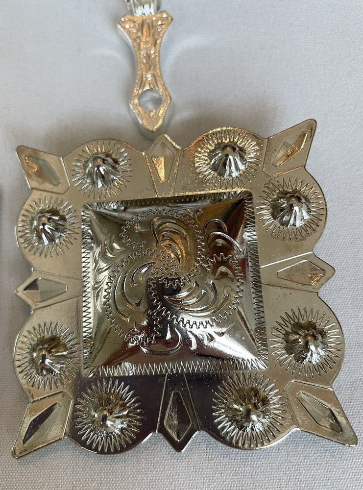 Tandy Leather Ornate Large Square Silver Concho