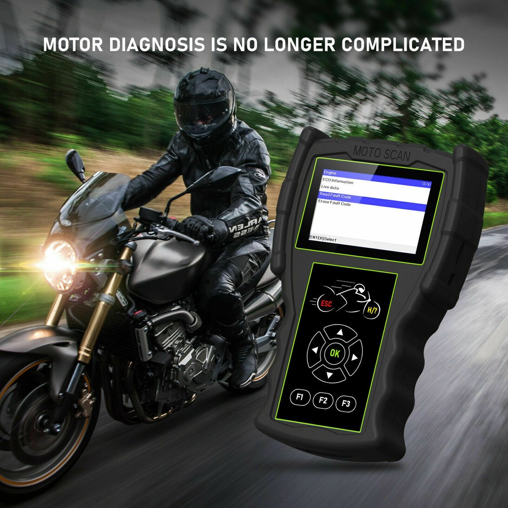 JDiag M100 Motorcycle Detector Scanner Code Reader Diagnosis Tool Battery Tester