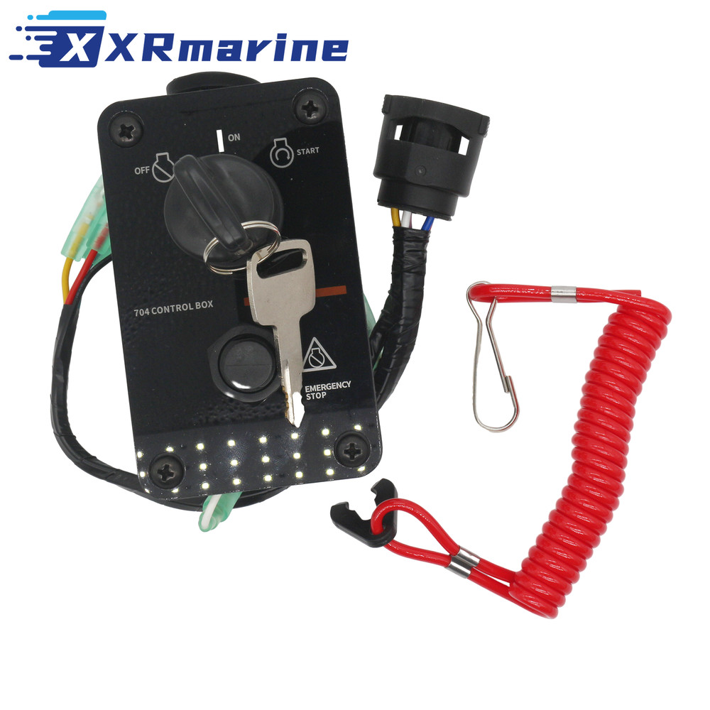 704-82570-12-00 Outboard Single Engine Key Switch Assembly Panel Repl For Yamaha