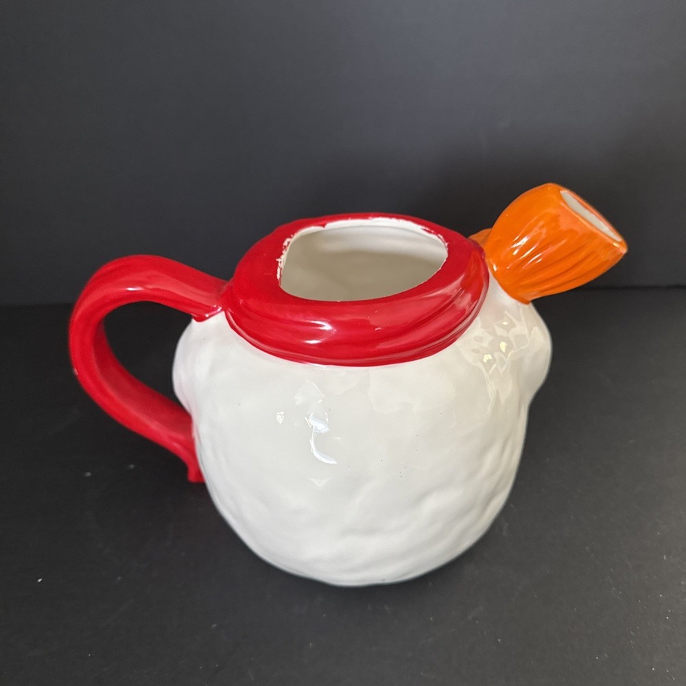 VINTAGE CERAMIC SNOWMAN TEAPOT/BEVERAGE SERVER