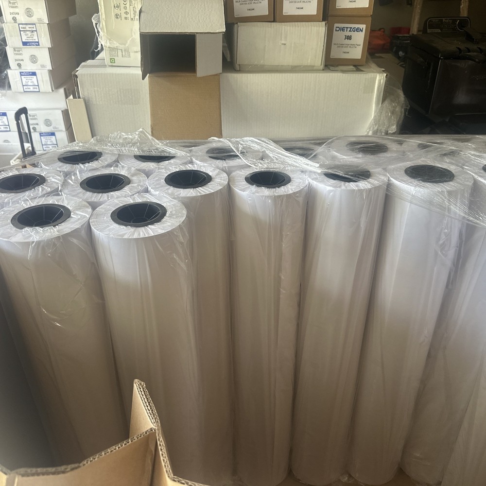 ROLLS 36" x 500' 20lb Bond Paper Wide Format Engineering Copier 3" core