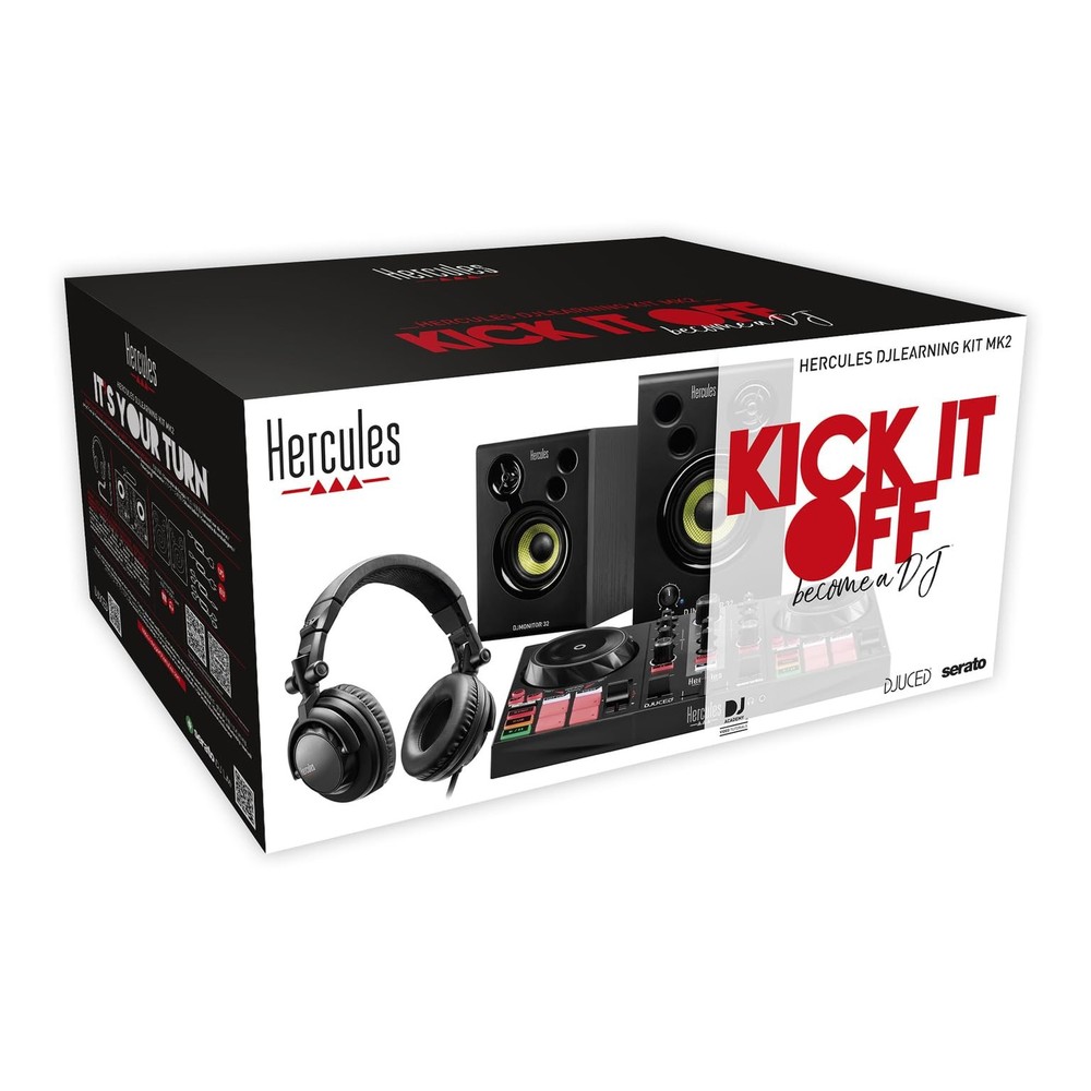 Hercules DJLearning Kit MK II including the DJ Inpulse 200 MK II controller,