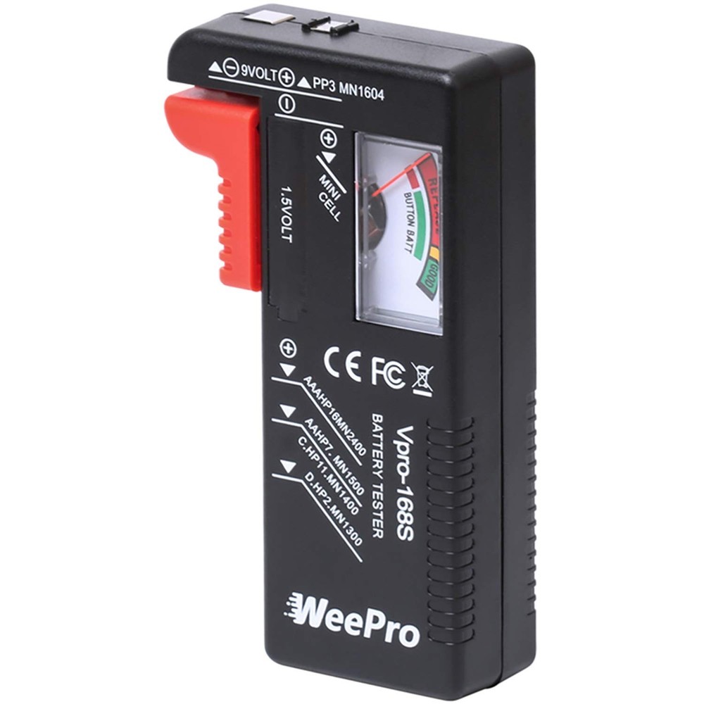 Universal Battery Checker - Small Battery Tester for AAA, AA, C, D, 9V, 1.5V,...