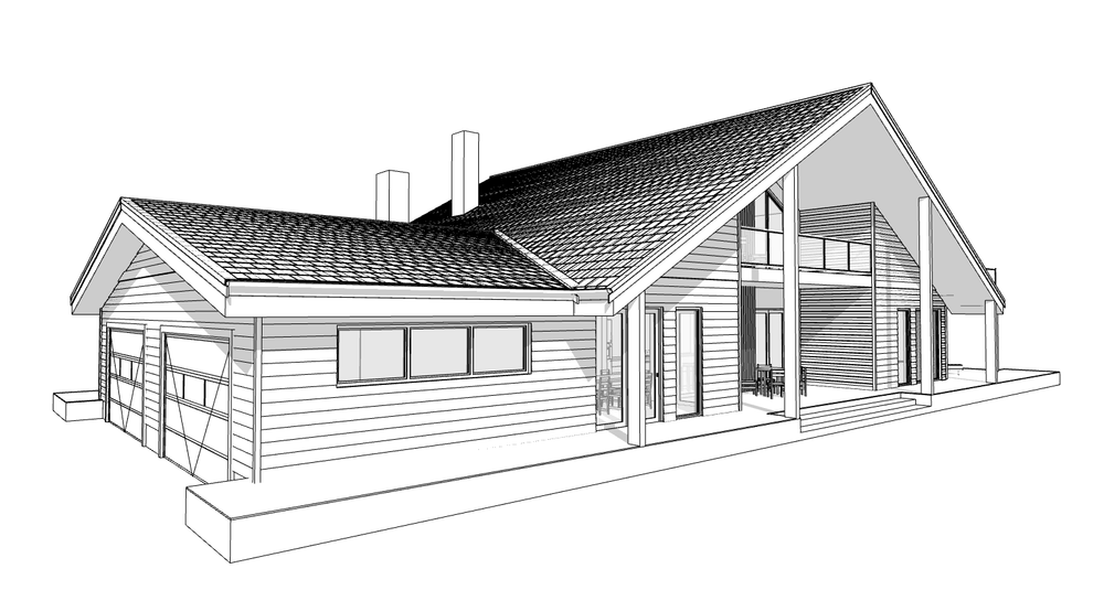 100’x54’ 4-Beds 4-Baths Charming A-Frame Architectural Build Plans PDF Download