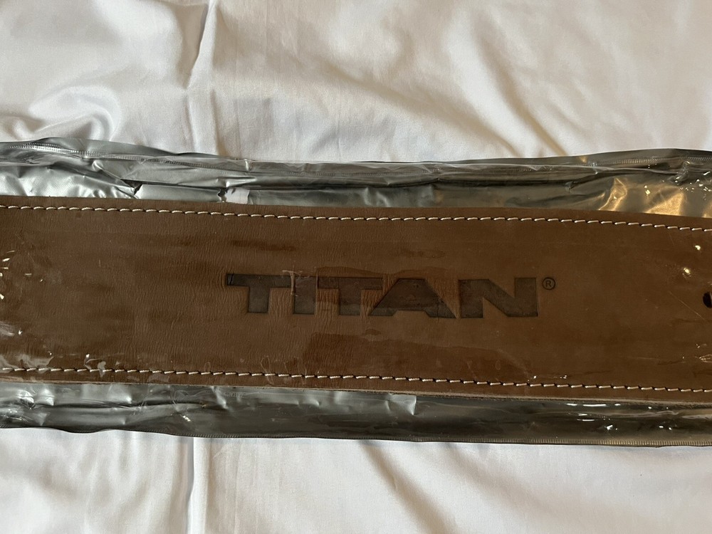 Titan Training Powerlifting Belt - 4" x 1/2" Brown Leather