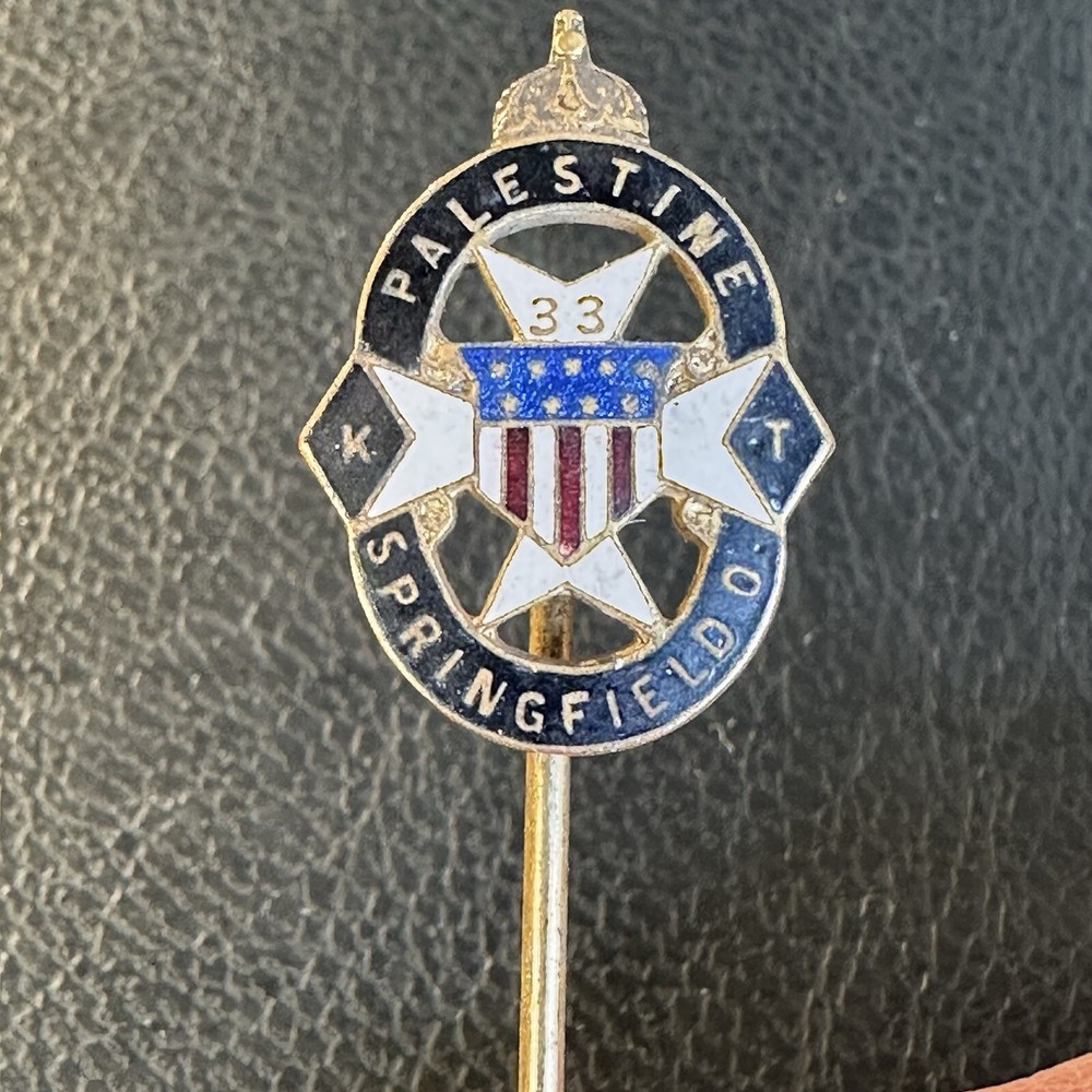 Knights Templar Palestine Ohio  Commandery # 33 Enameled Stickpin
