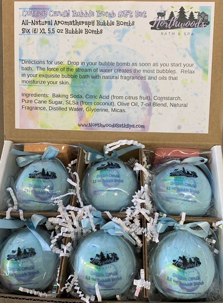 Cotton Candy 6-pack Bubble Bomb Gift Set
