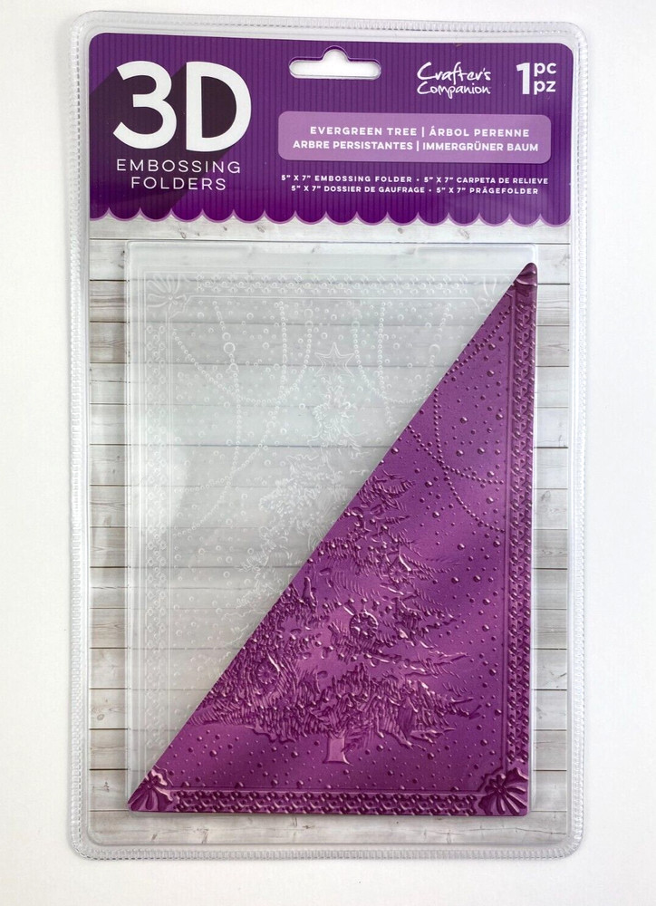 Crafters Companion 3D - EVERGREEN TREE - Embossing Folder 5”x7”