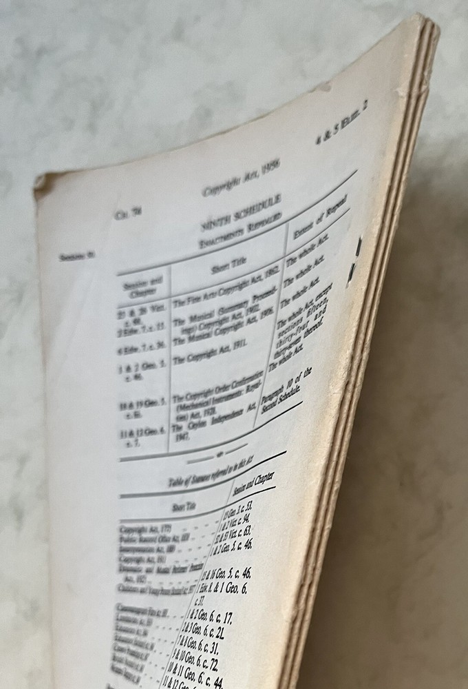 Copyright Act, 1956 4&5 Eliz. 2 Ch. 74