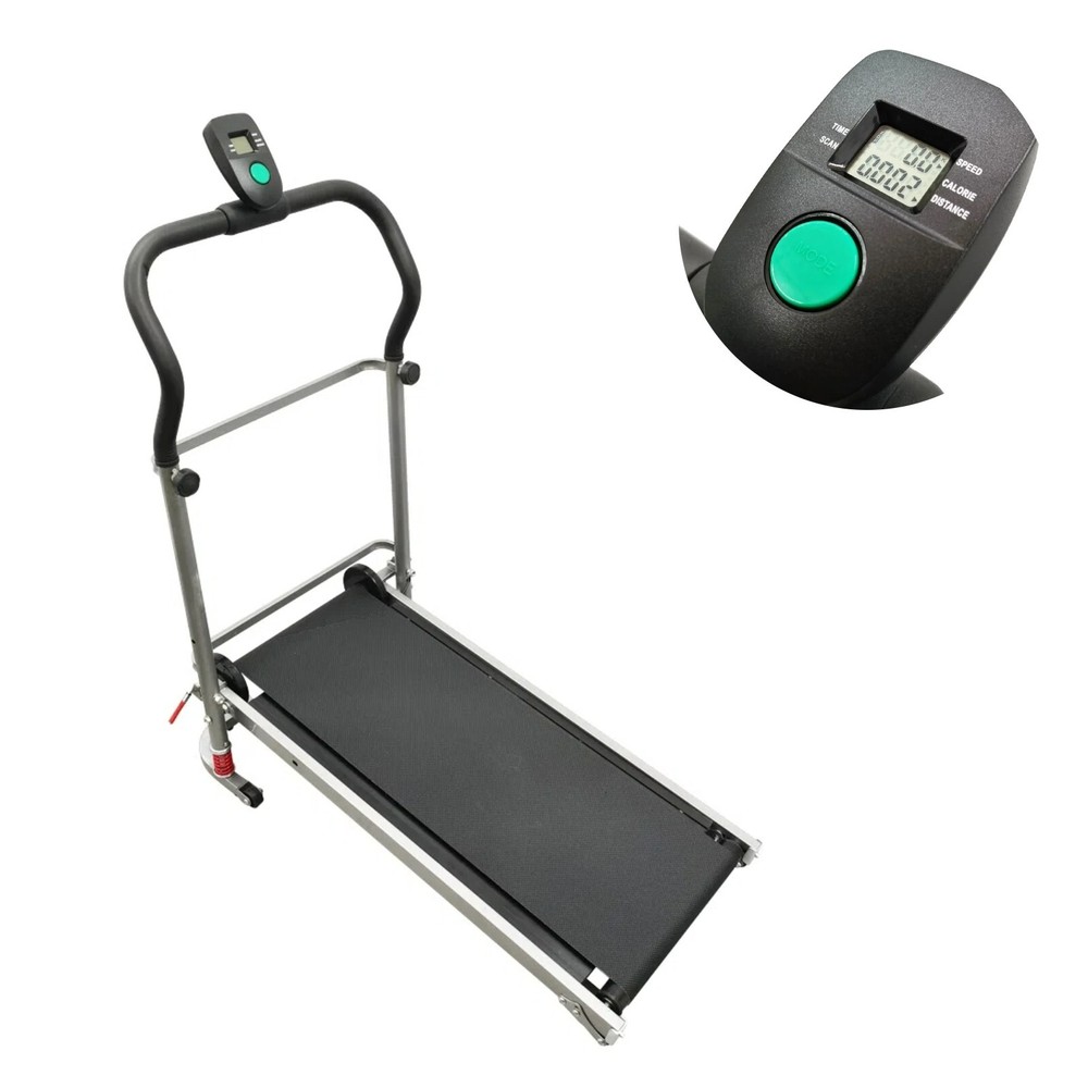 Folding Mechanical Home Treadmill Incline Walking Machine LCD Display Load 110Kg