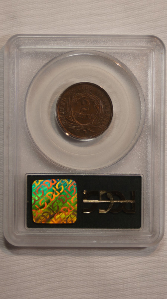 1864 2 Cent Coin -PCGS MS64BN
