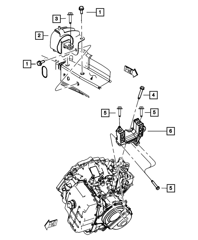 Genuine Mopar Transmission Mount Bracket 4721335AB