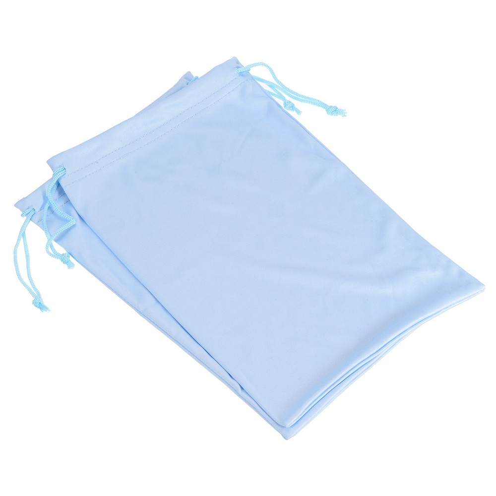 Ski Goggle Bag, 2 Pack Microfiber Snow Goggles Case Drawstring Pouch Pale Blue