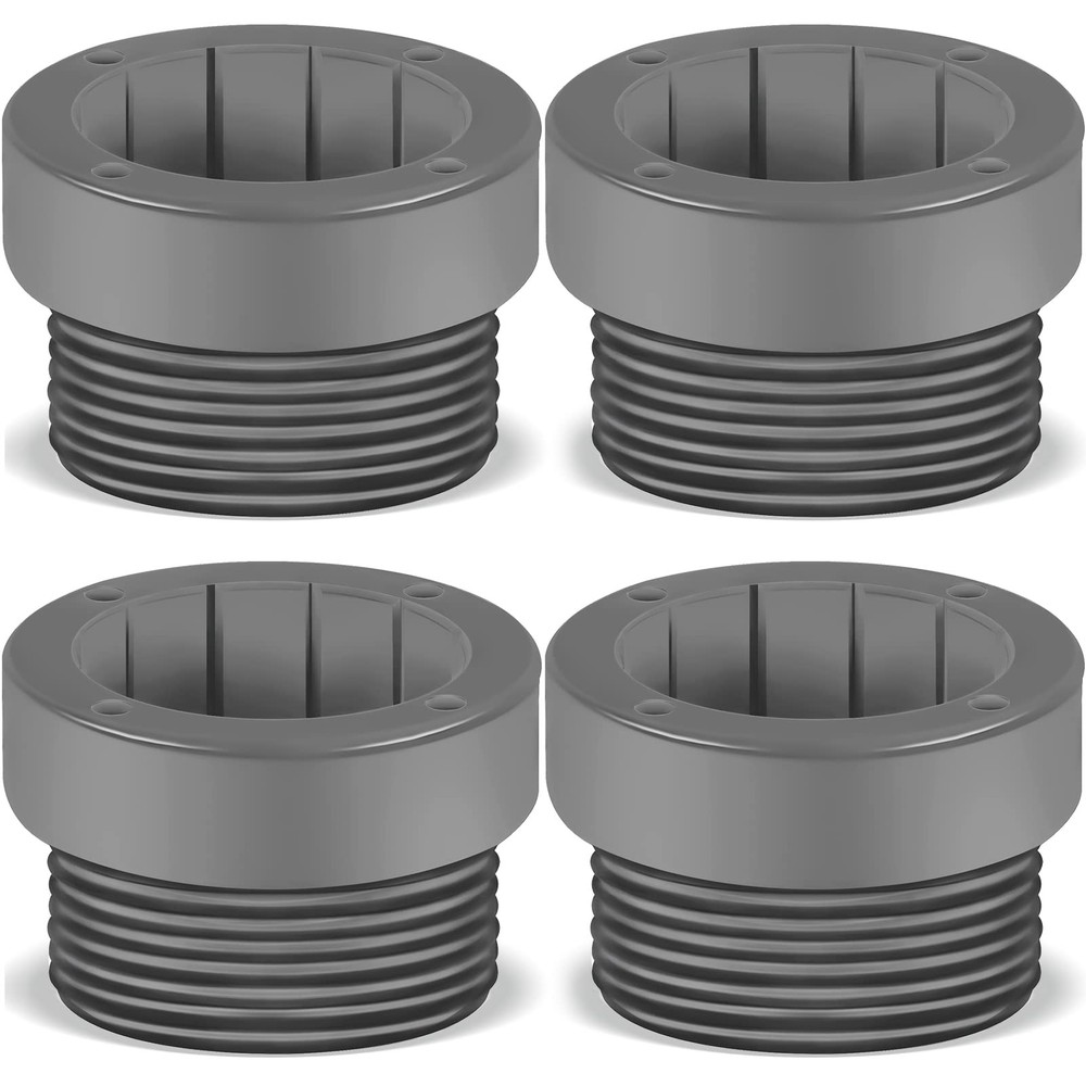Taiyin 4 Pcs Pool Umbrella Stabilizer Adapter Threaded Small, grey
