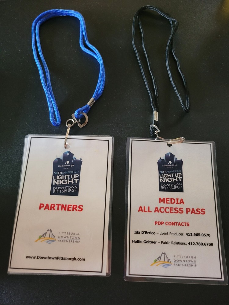 Pittsburgh Light Up Night 50th Anniversary Credentials