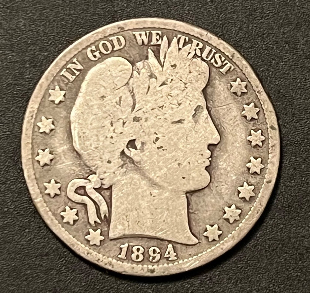 1894 Barber Half Dollar ,  better date , good condition , nice coin