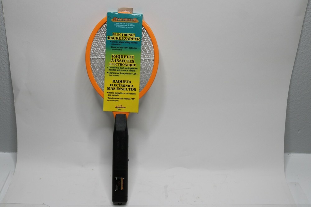 2 Pack - Bite Shield Electronic Bug Zapper Racket Kills Insects Mosquitoes Flies